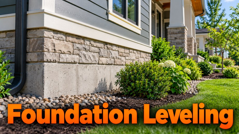 Home foundation wall with stone veneer and landscaping in Pasadena, CA